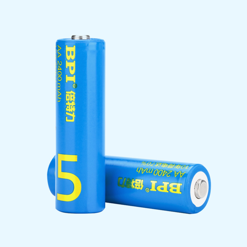 BPI超低自放鎳氫可充電電池5號2400mAh,應(yīng)急型用于儀表器,滿電存放10年后電量70%